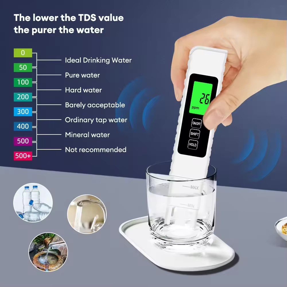 Ph Up Down Solution - 4-in-1 Digitaler Wassertester für Trinkwasser -
