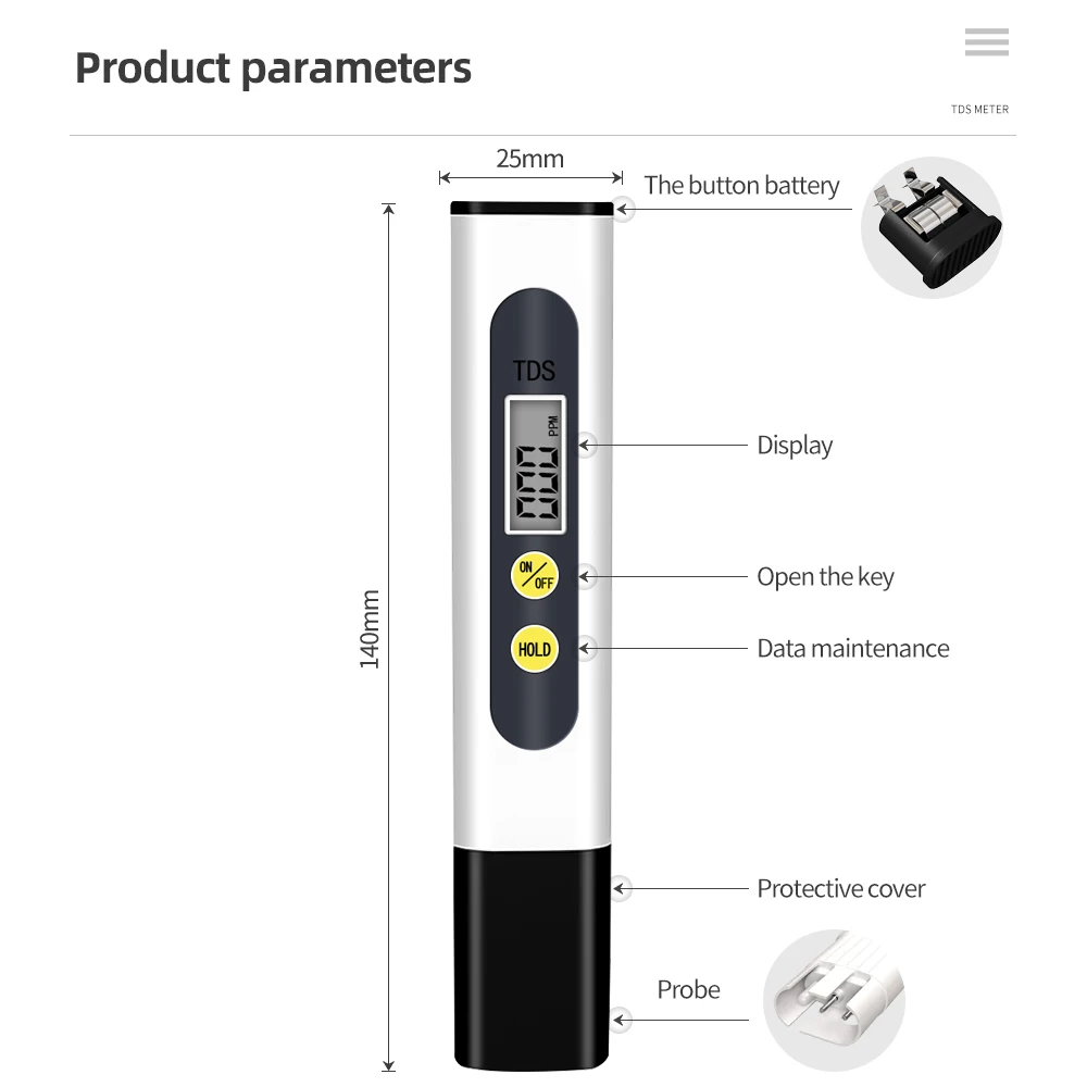TDS-Messgerät 0–9990 ppm, digi – Ph Up Down Solution Bewertung und Preis