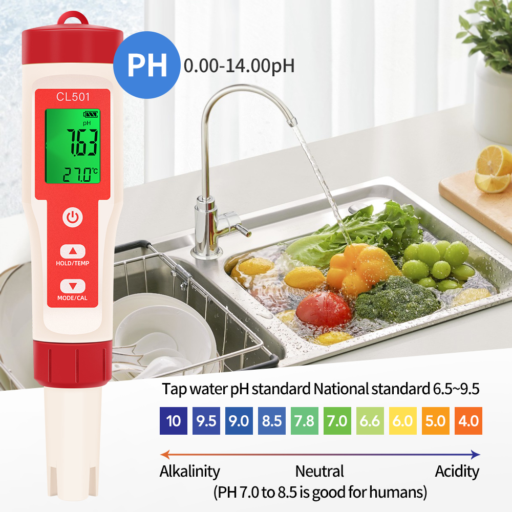 PH/CL2/H2/ORP/Temperaturmessge – Ph Up Down Solution Bewertung und Preis