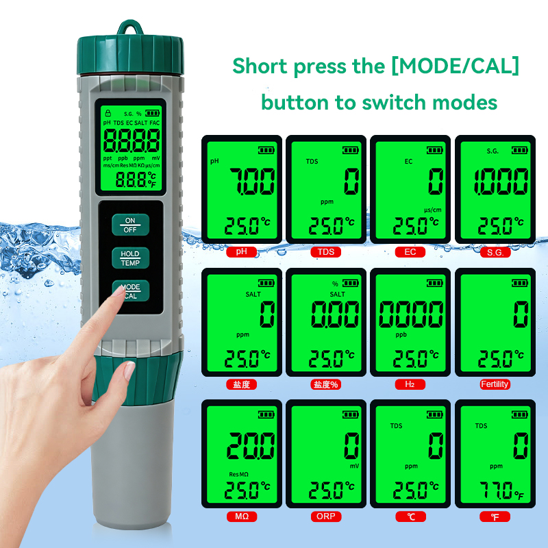 Digitales PH-Meter 10 in 1 Was – Ph Up Down Solution Bewertung und Preis
