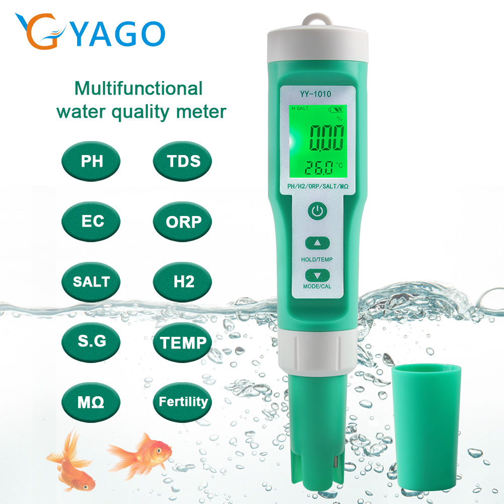 10-in-1 PH/EC/TDS/ORP/H2/SALT/ – Ph Up Down Solution Bewertung und Preis