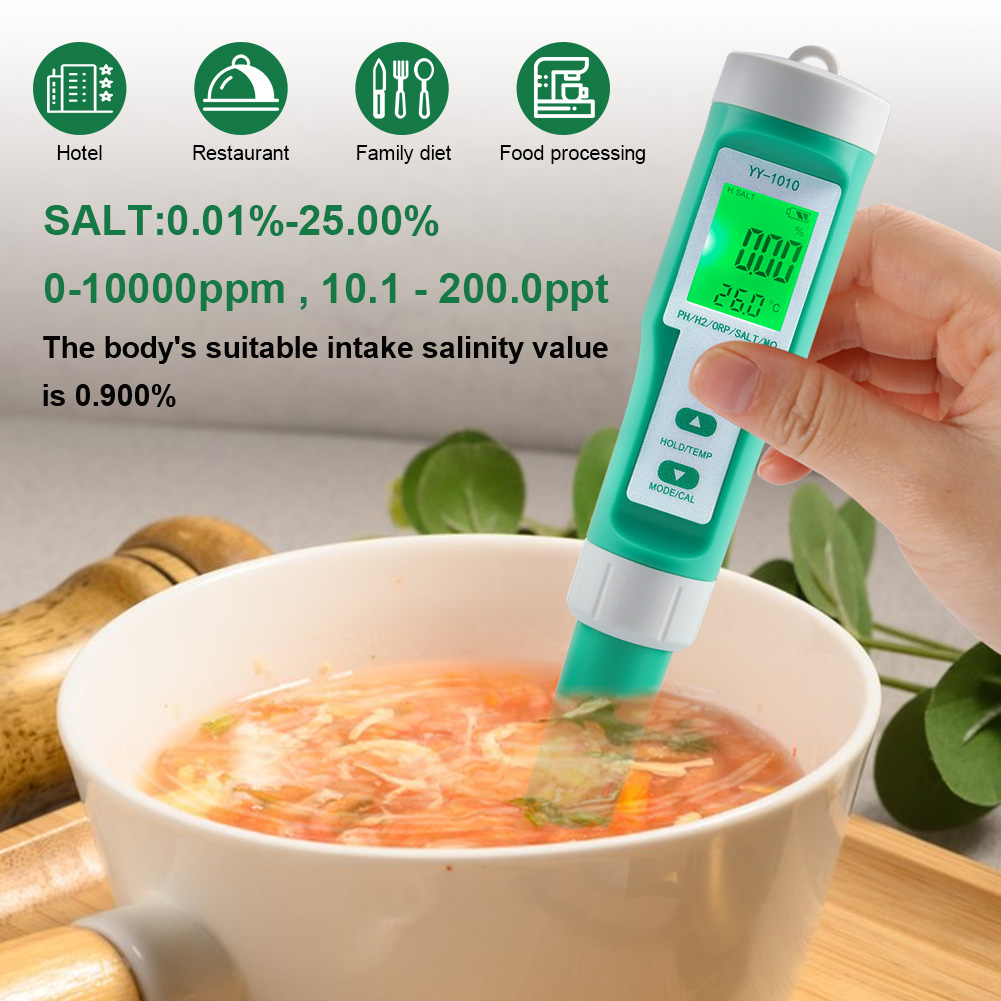 10-in-1 PH/EC/TDS/ORP/H2/SALT/ – Ph Up Down Solution Bewertung und Preis
